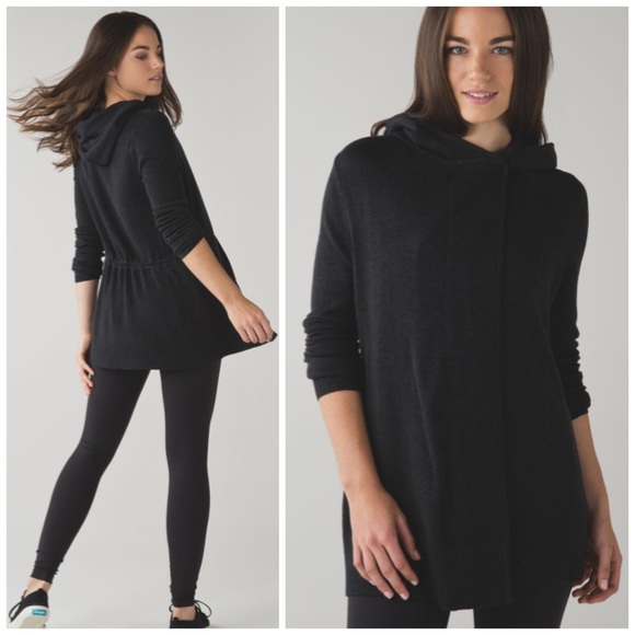 lululemon athletica Sweaters - SOLD✨Lululemon Peace Of Mind Wrap Heathered Black✨